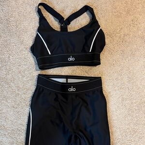 ALO Yoga Black and White Activewear Set